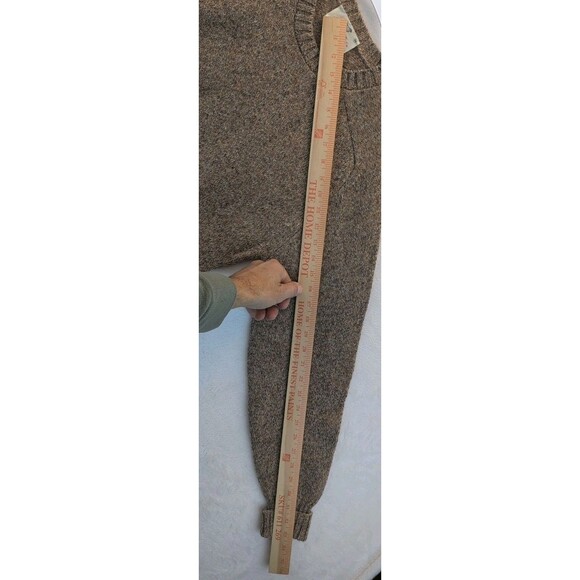 Lord Jeff 100% Shetland Wool Sweater Men's Medium Scotland Tan Made in USA - Picture 5 of 12